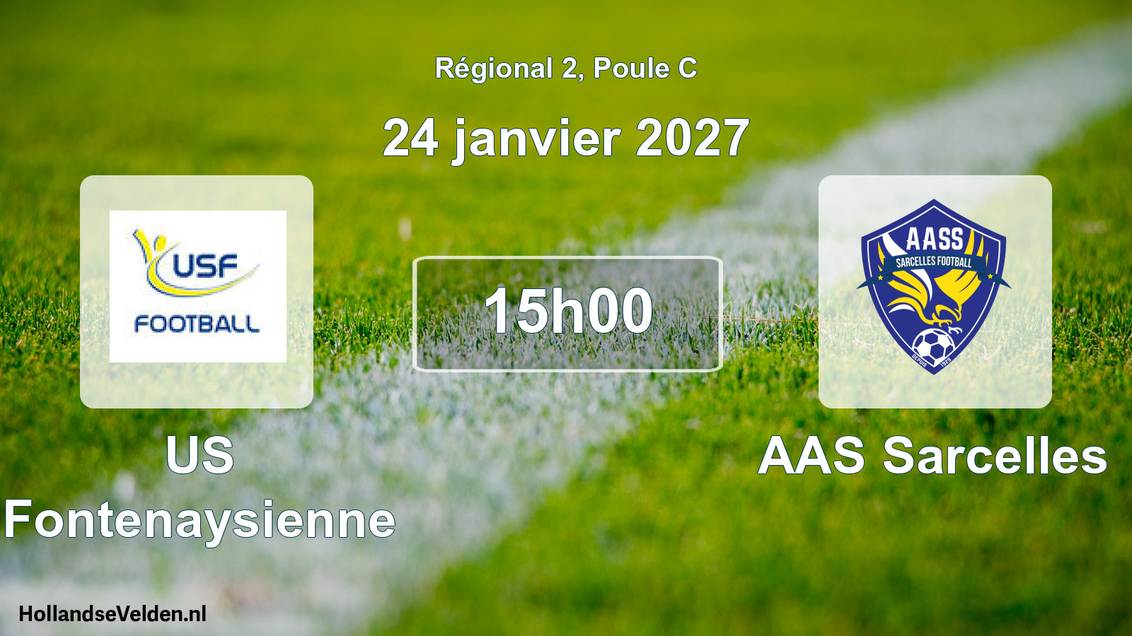 Match programmé: US Fontenaysienne - AAS Sarcelles (24 janvier 2027)