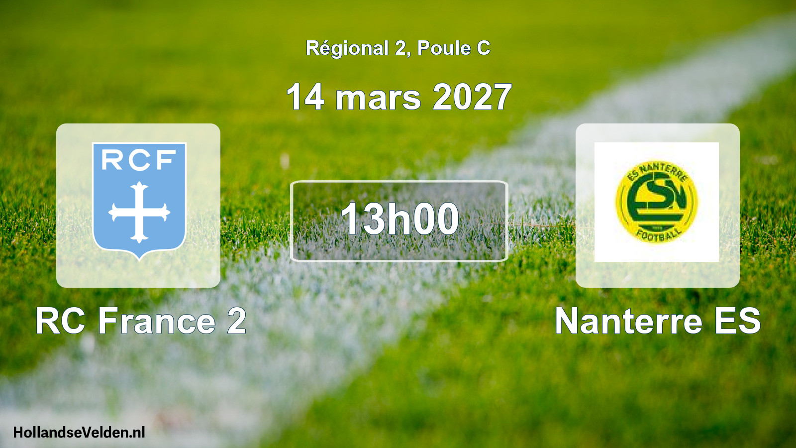 Scheduled Match: RC France 2 - Nanterre ES (14 March 2027)