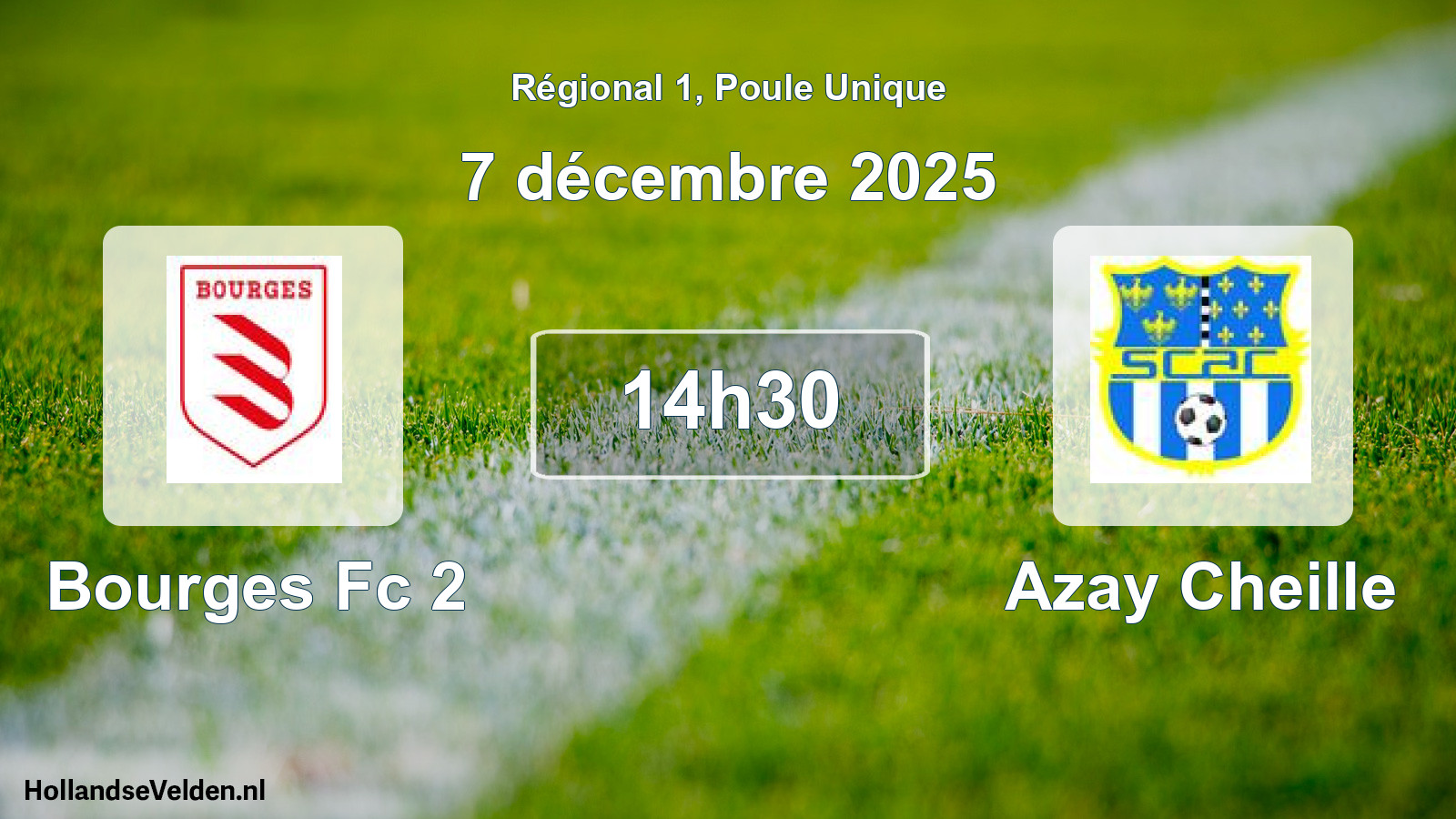 Geplande wedstrijd: Bourges Fc 2 - Azay Cheille (7 décembre 2025)