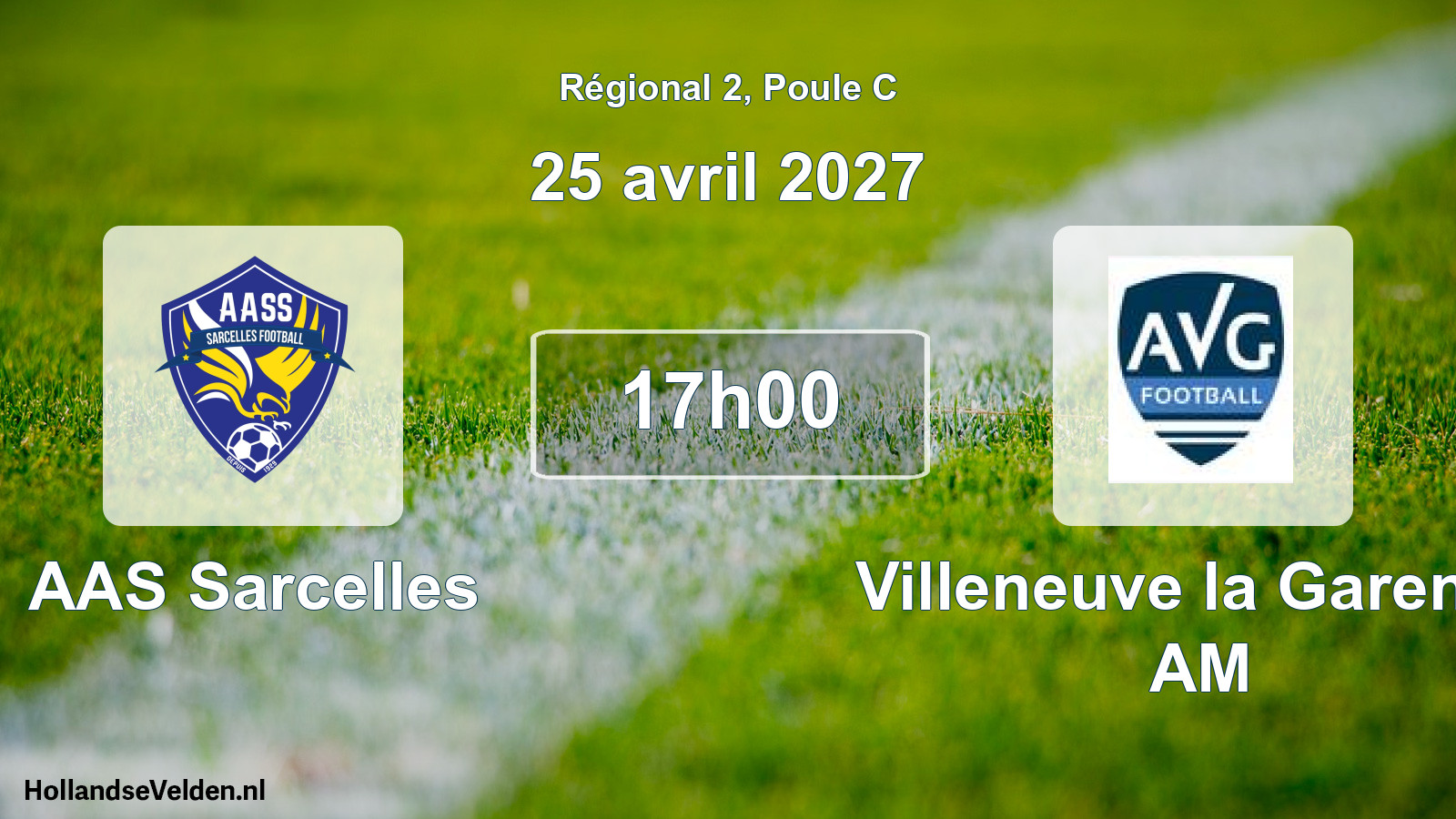 Scheduled Match: AAS Sarcelles - Villeneuve la Garenne AM (25 April 2027)