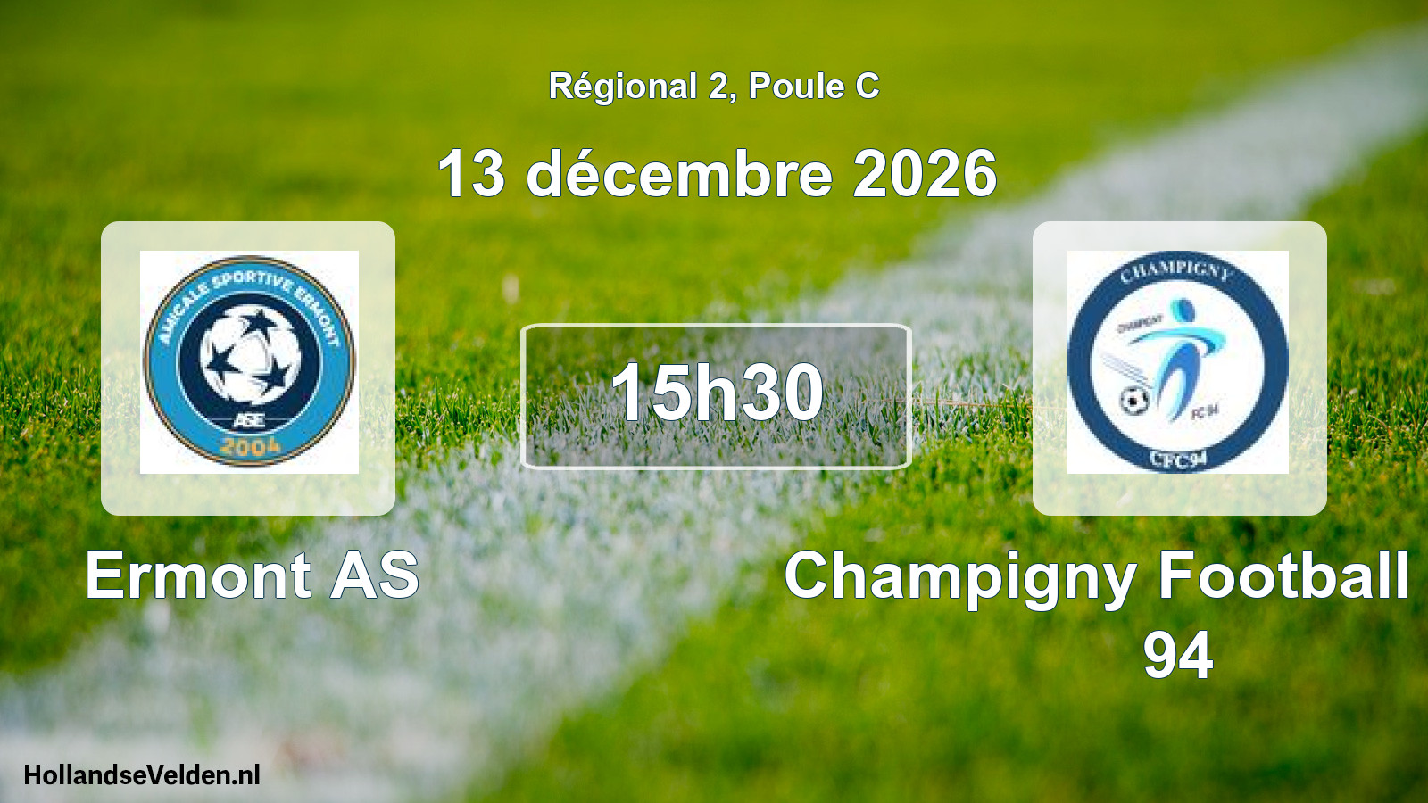 Scheduled Match: Ermont AS - Champigny Football Club 94 (13 December 2026)
