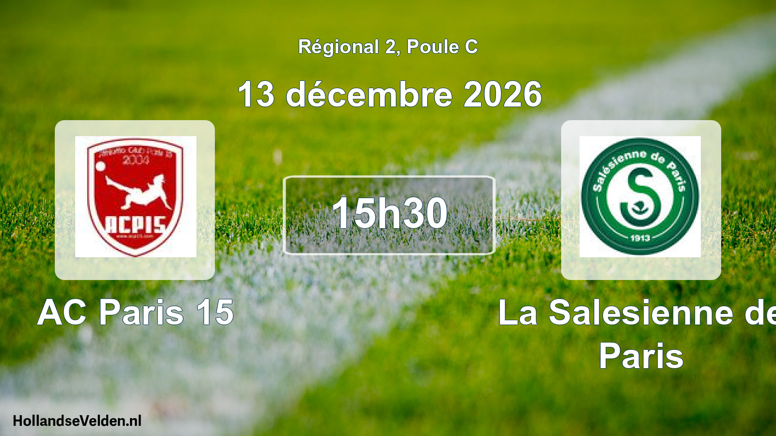 Scheduled Match: AC Paris 15 - La Salesienne de Paris (13 December 2026)