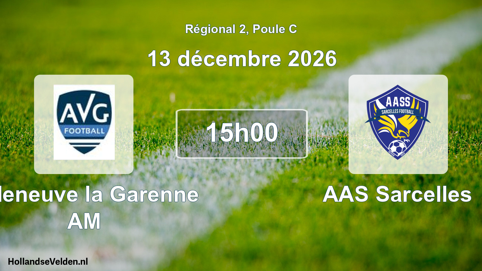Scheduled Match: Villeneuve la Garenne AM - AAS Sarcelles (13 December 2026)