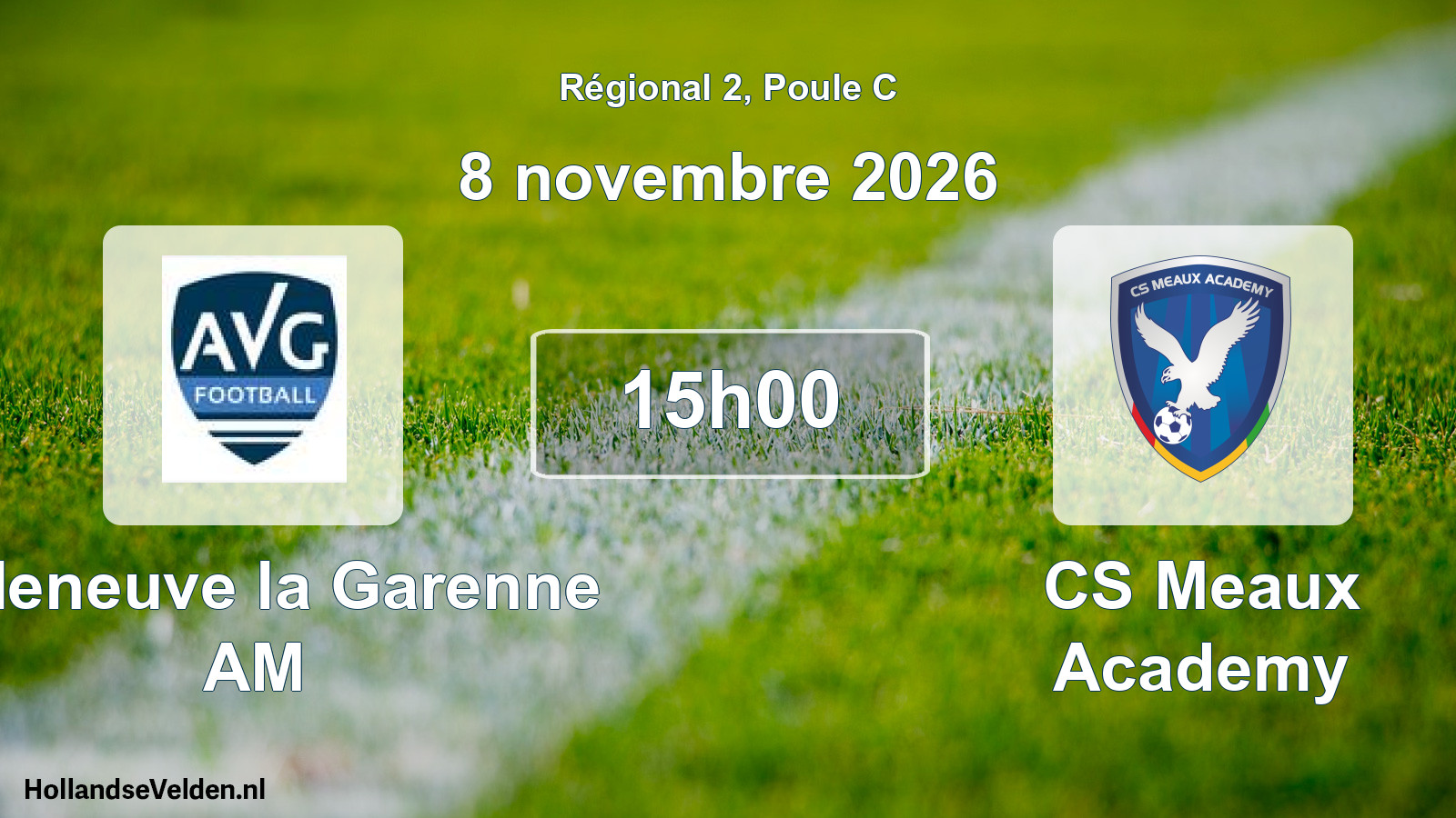 Scheduled Match: Villeneuve la Garenne AM - CS Meaux Academy (8 November 2026)