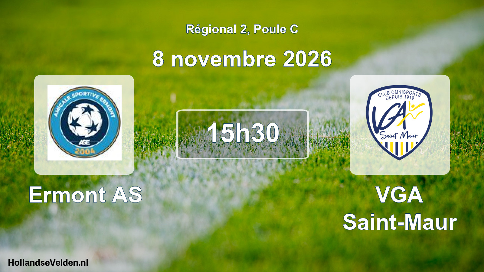 Match programmé: Ermont AS - VGA Saint-Maur (8 novembre 2026)