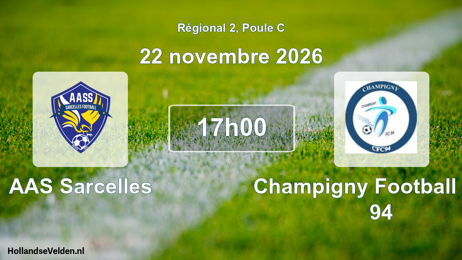 Scheduled Match: AAS Sarcelles - Champigny Football Club 94 (22 November 2026)