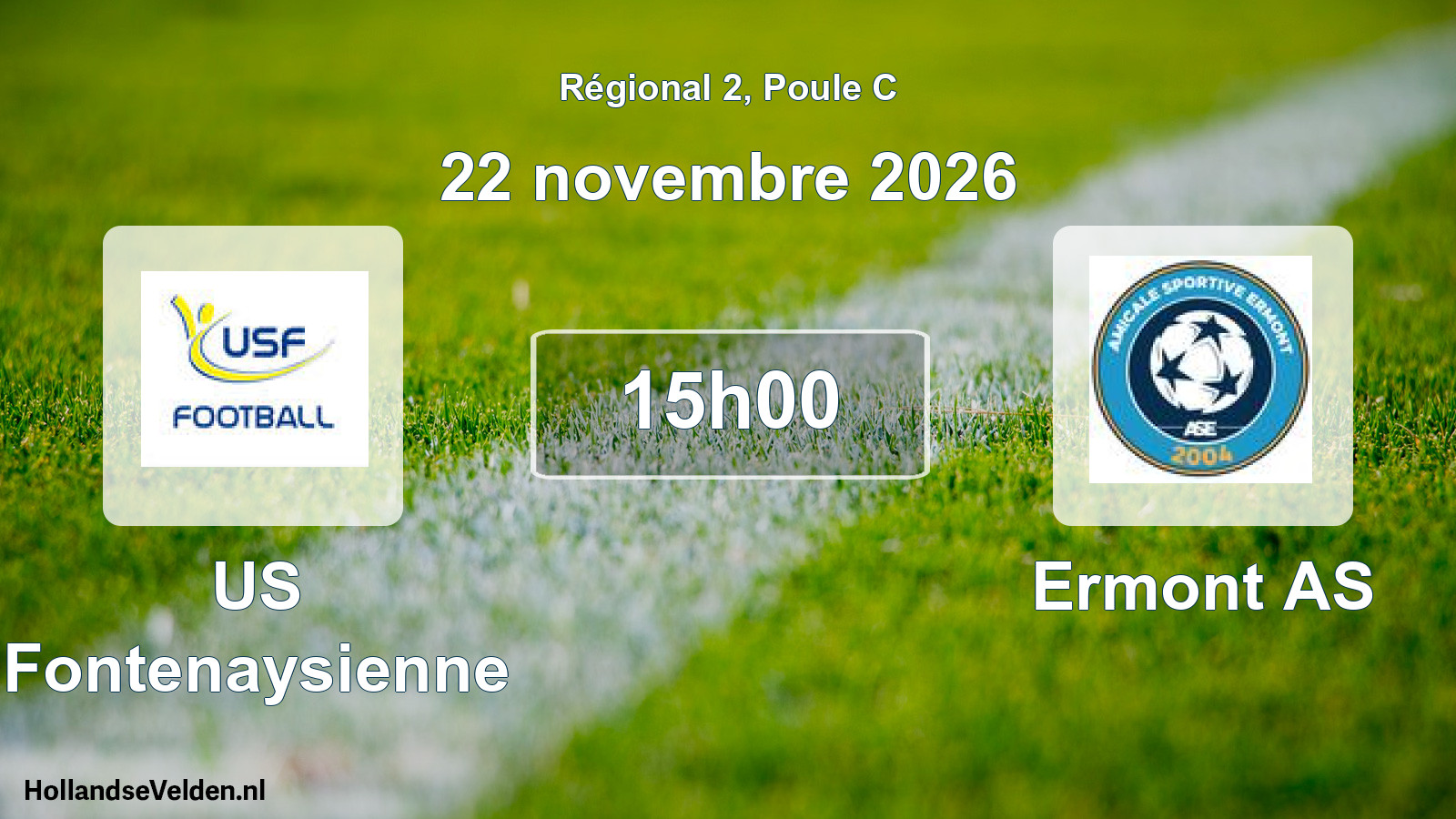 Scheduled Match: US Fontenaysienne - Ermont AS (22 November 2026)