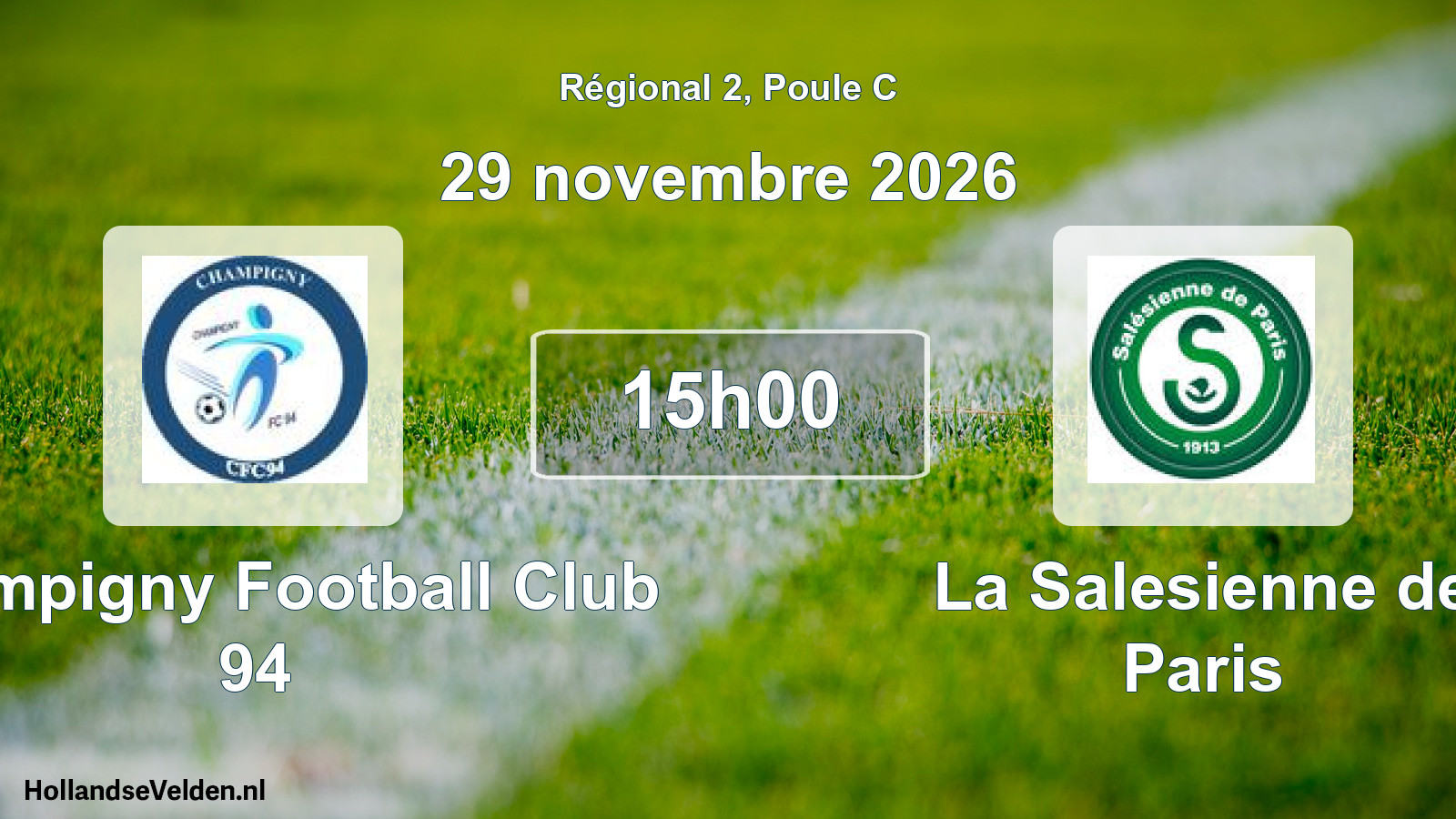 Scheduled Match: Champigny Football Club 94 - La Salesienne de Paris (29 November 2026)