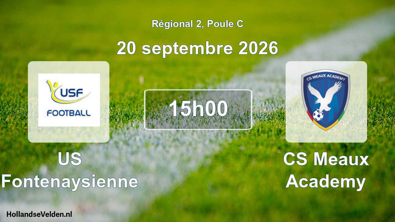 Match programmé: US Fontenaysienne - CS Meaux Academy (20 septembre 2026)