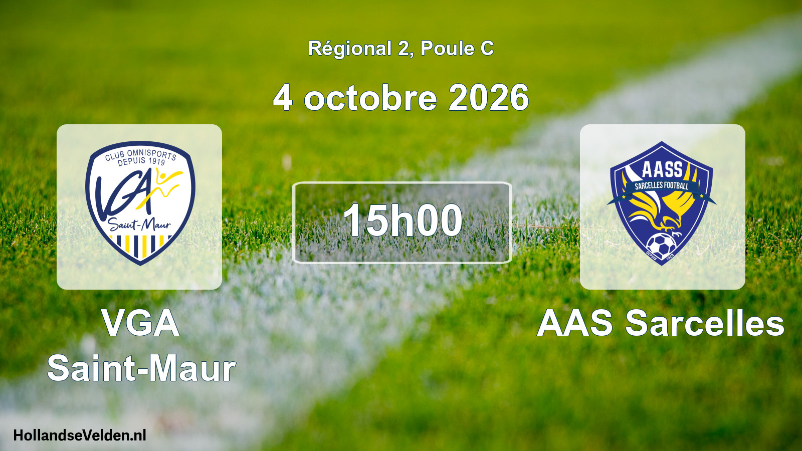 Match programmé: VGA Saint-Maur - AAS Sarcelles (4 octobre 2026)