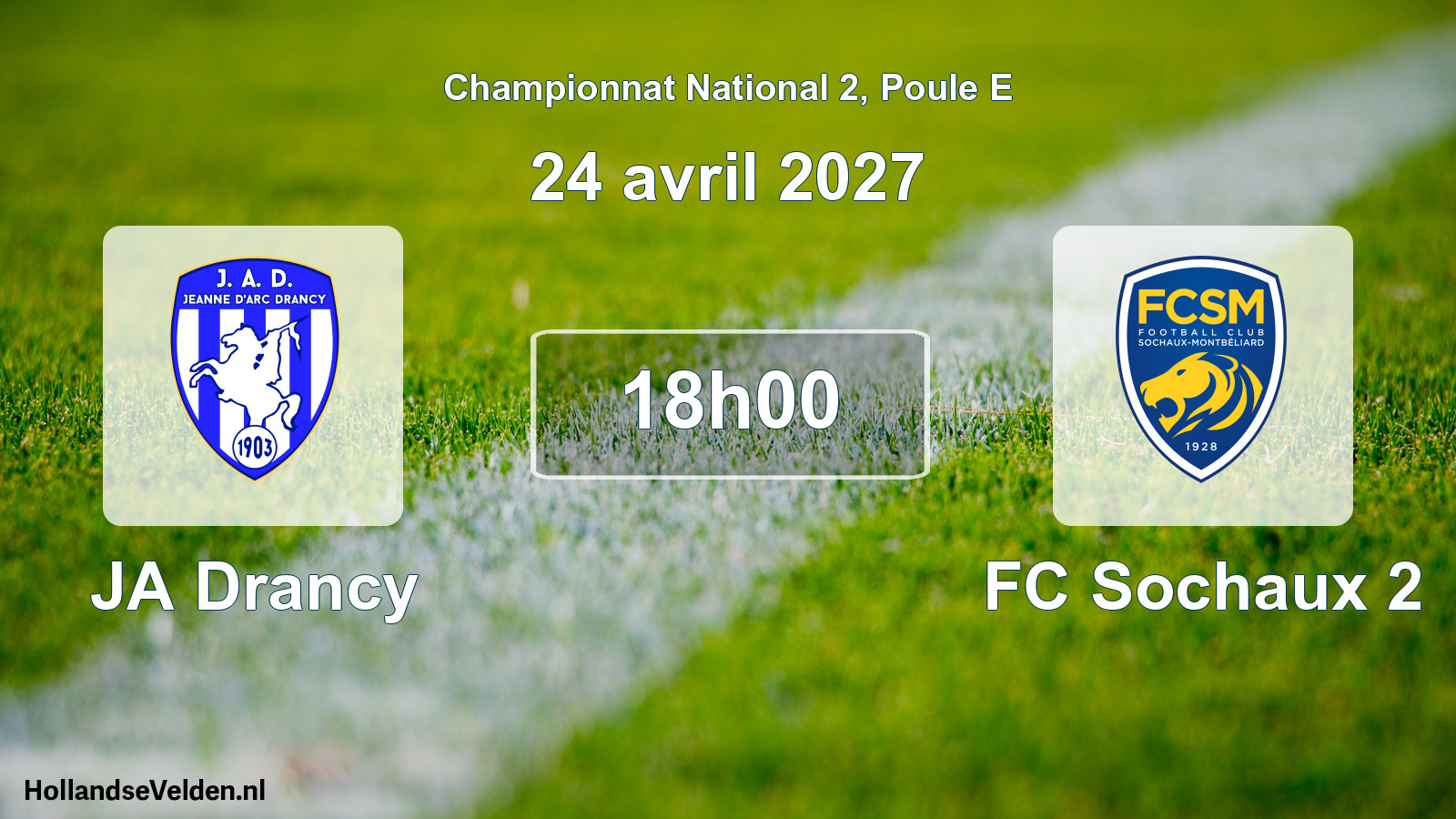Scheduled Match: JA Drancy - FC Sochaux 2 (24 April 2027)