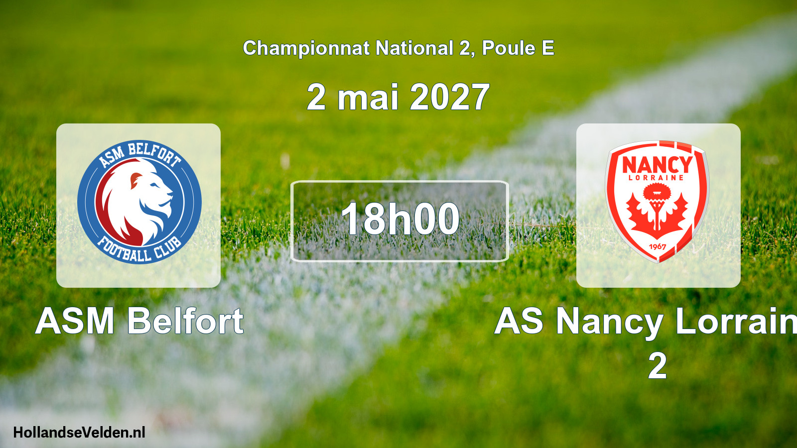 Geplande wedstrijd: ASM Belfort - AS Nancy Lorraine 2 (2 mei 2027)