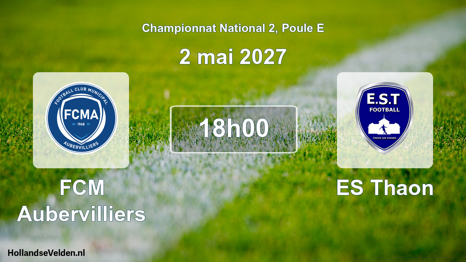 Match programmé: FCM Aubervilliers - ES Thaon (2 mai 2027)