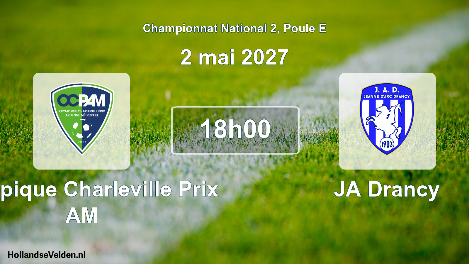 Scheduled Match: Olympique Charleville Prix AM - JA Drancy (2 May 2027)