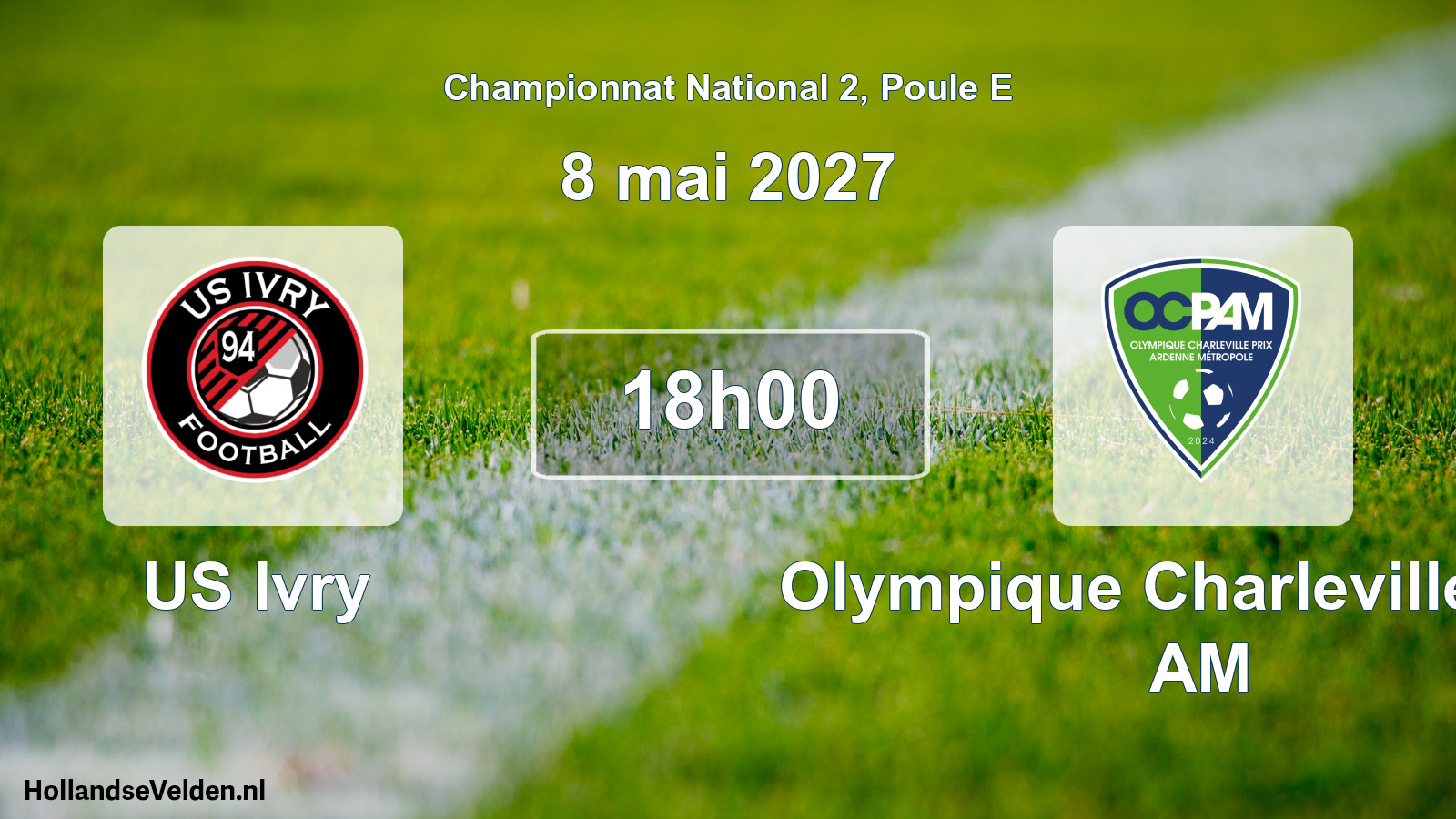 Match programmé: US Ivry - Olympique Charleville Prix AM (8 mai 2027)