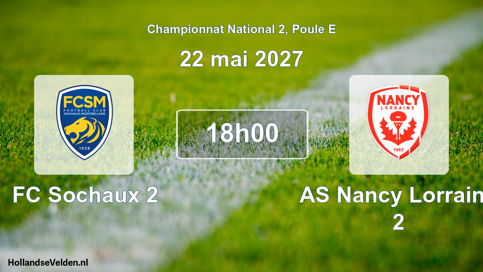 Geplande wedstrijd: FC Sochaux 2 - AS Nancy Lorraine 2 (22 mei 2027)