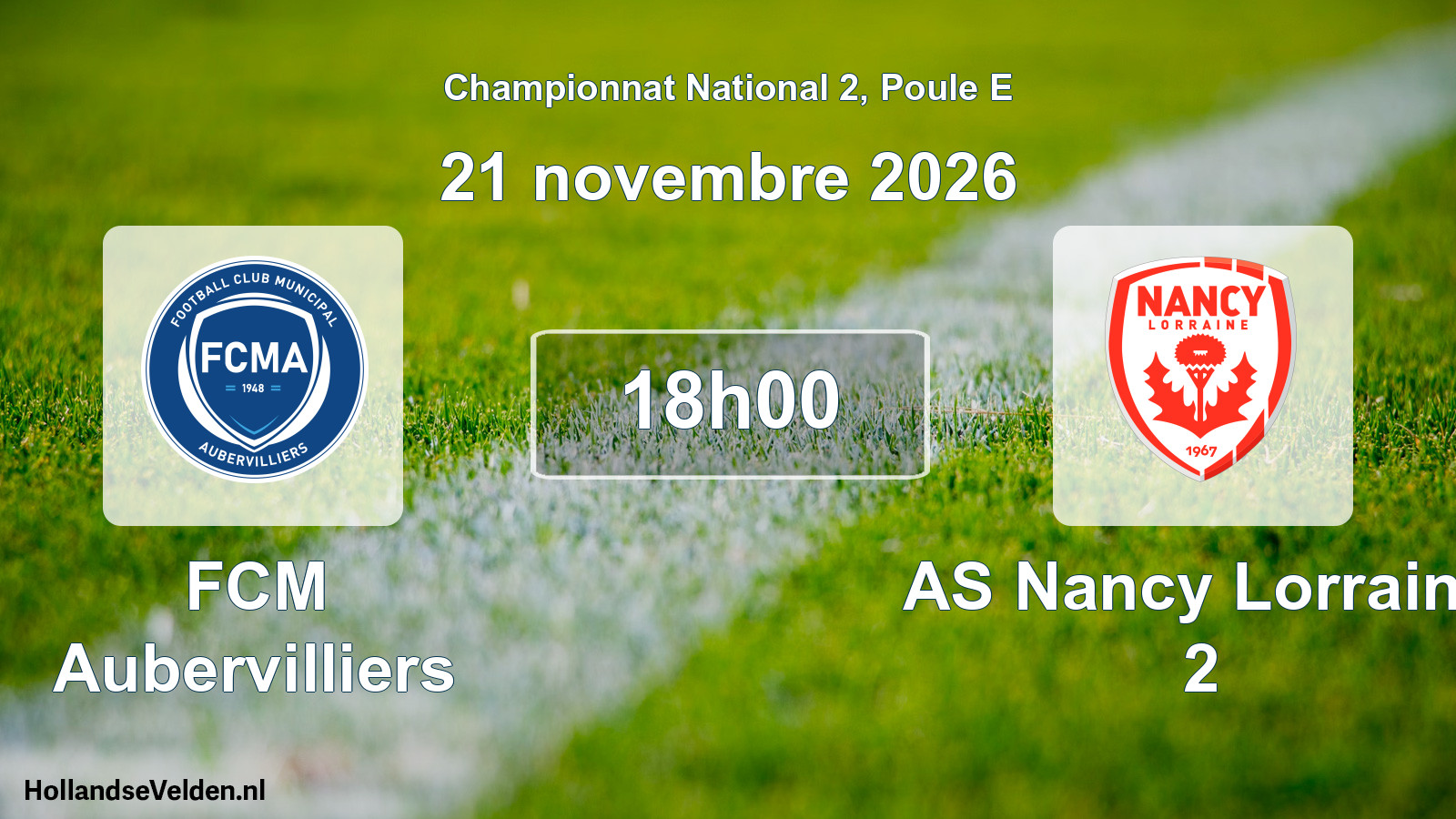 Scheduled Match: FCM Aubervilliers - AS Nancy Lorraine 2 (21 November 2026)