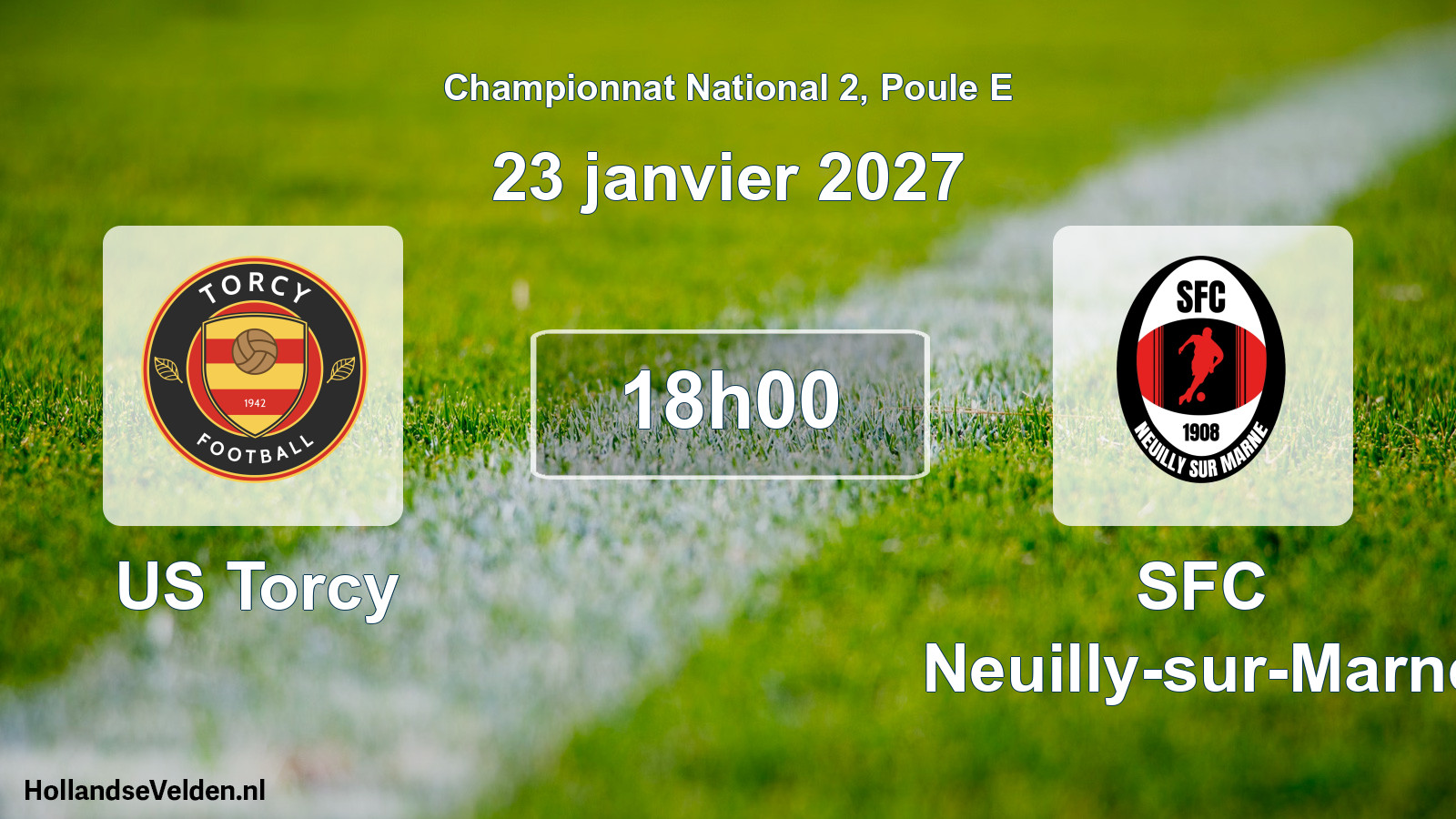 Scheduled Match: US Torcy - SFC Neuilly-sur-Marne (23 January 2027)