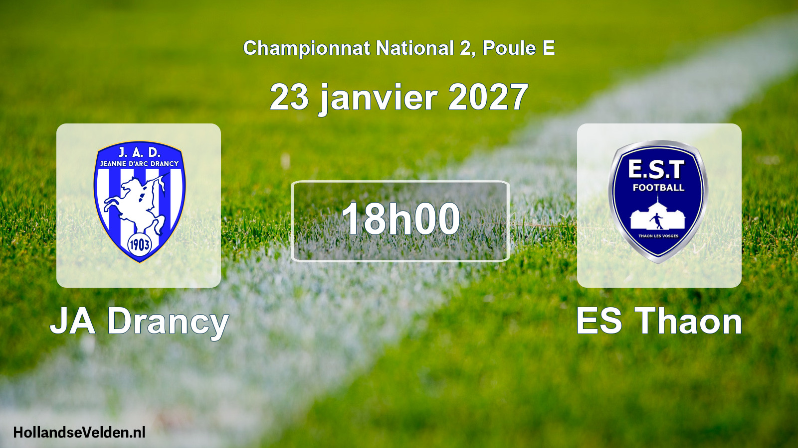 Geplande wedstrijd: JA Drancy - ES Thaon (23 januari 2027)