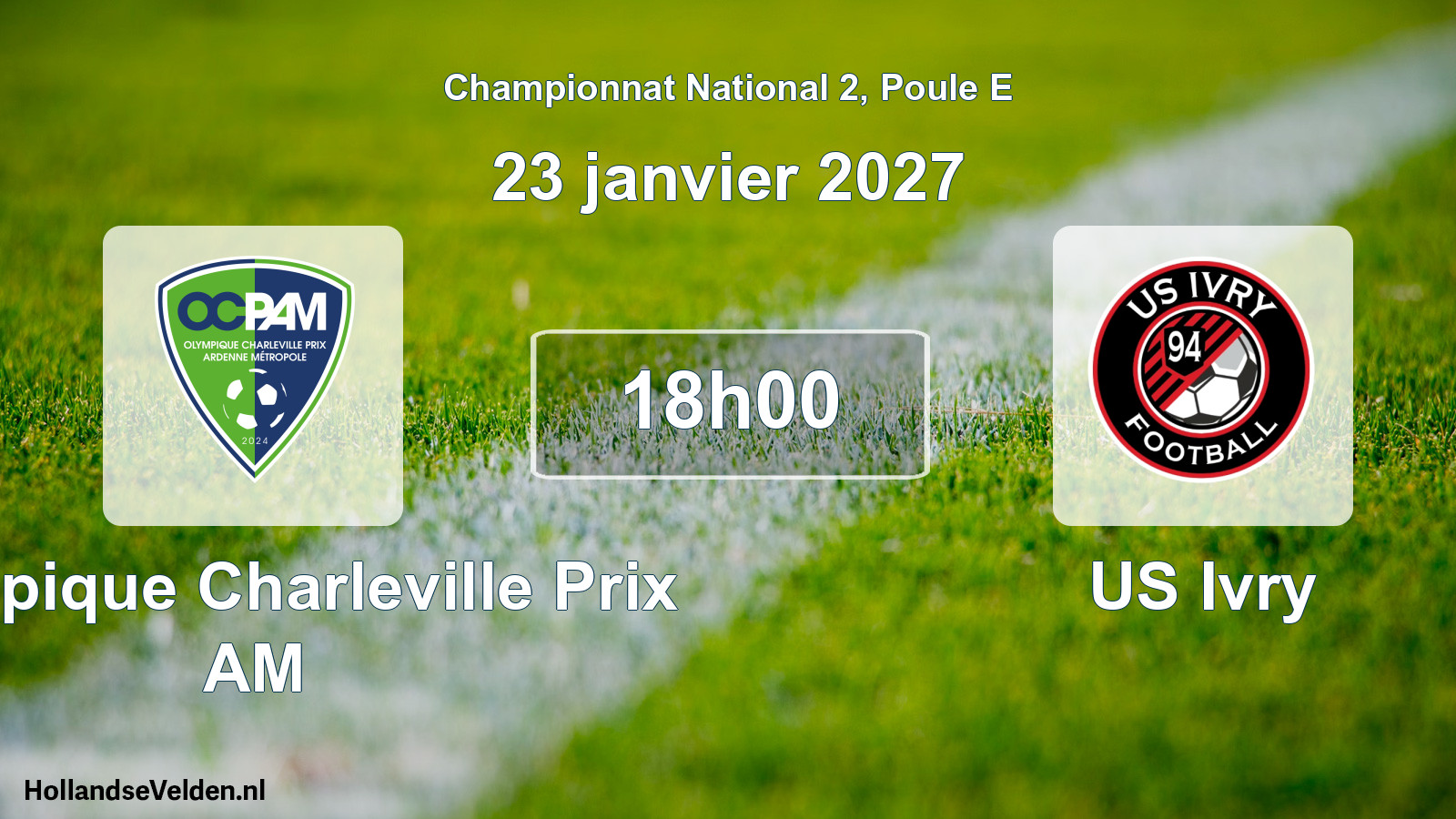 Geplande wedstrijd: Olympique Charleville Prix AM - US Ivry (23 januari 2027)