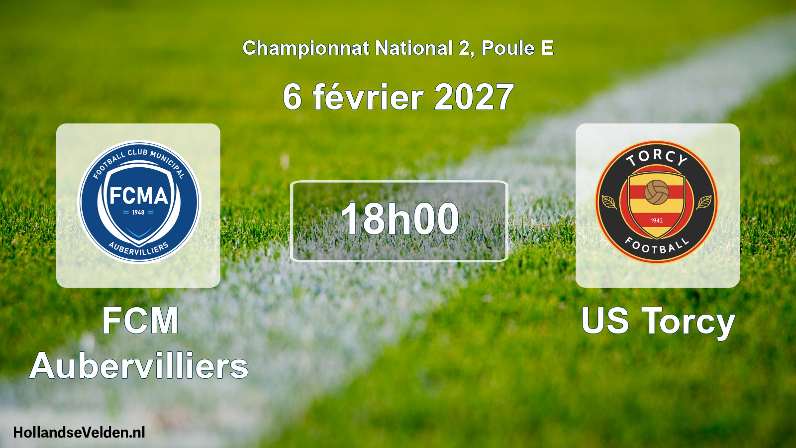Geplande wedstrijd: FCM Aubervilliers - US Torcy (6 februari 2027)