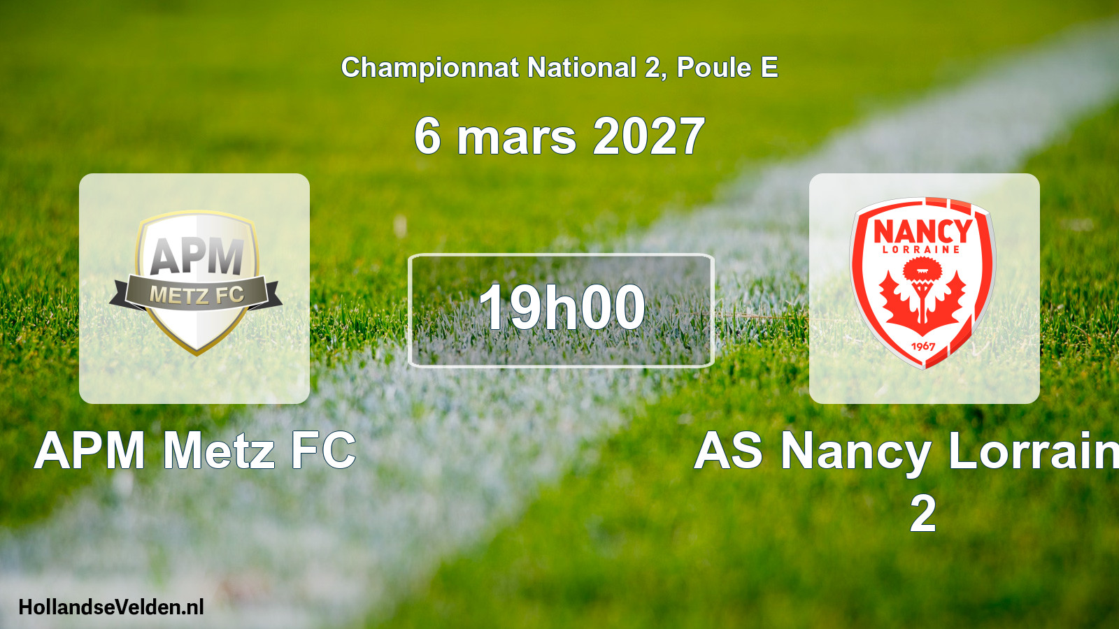 Geplande wedstrijd: APM Metz FC - AS Nancy Lorraine 2 (6 maart 2027)