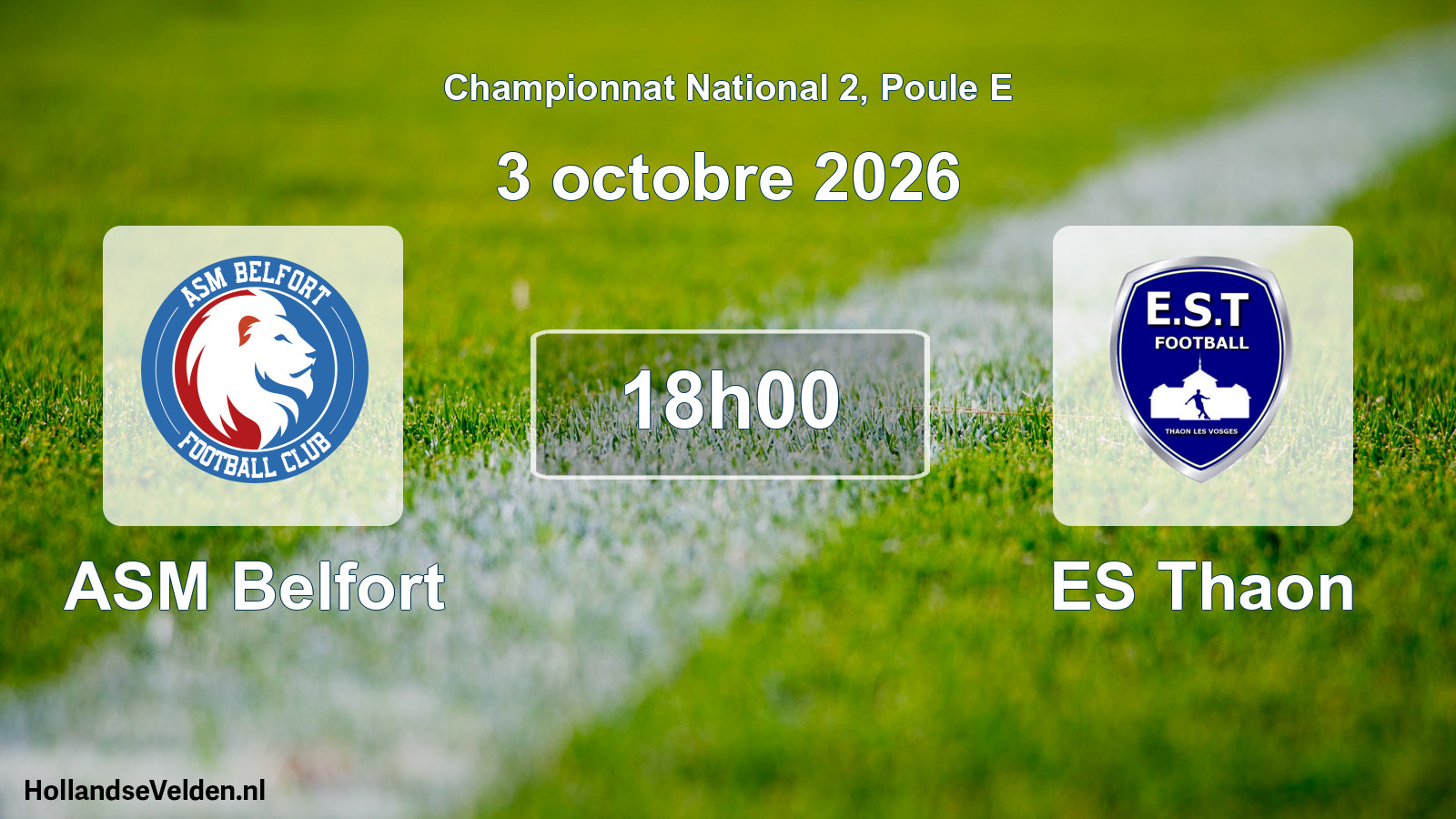 Geplande wedstrijd: ASM Belfort - ES Thaon (3 oktober 2026)