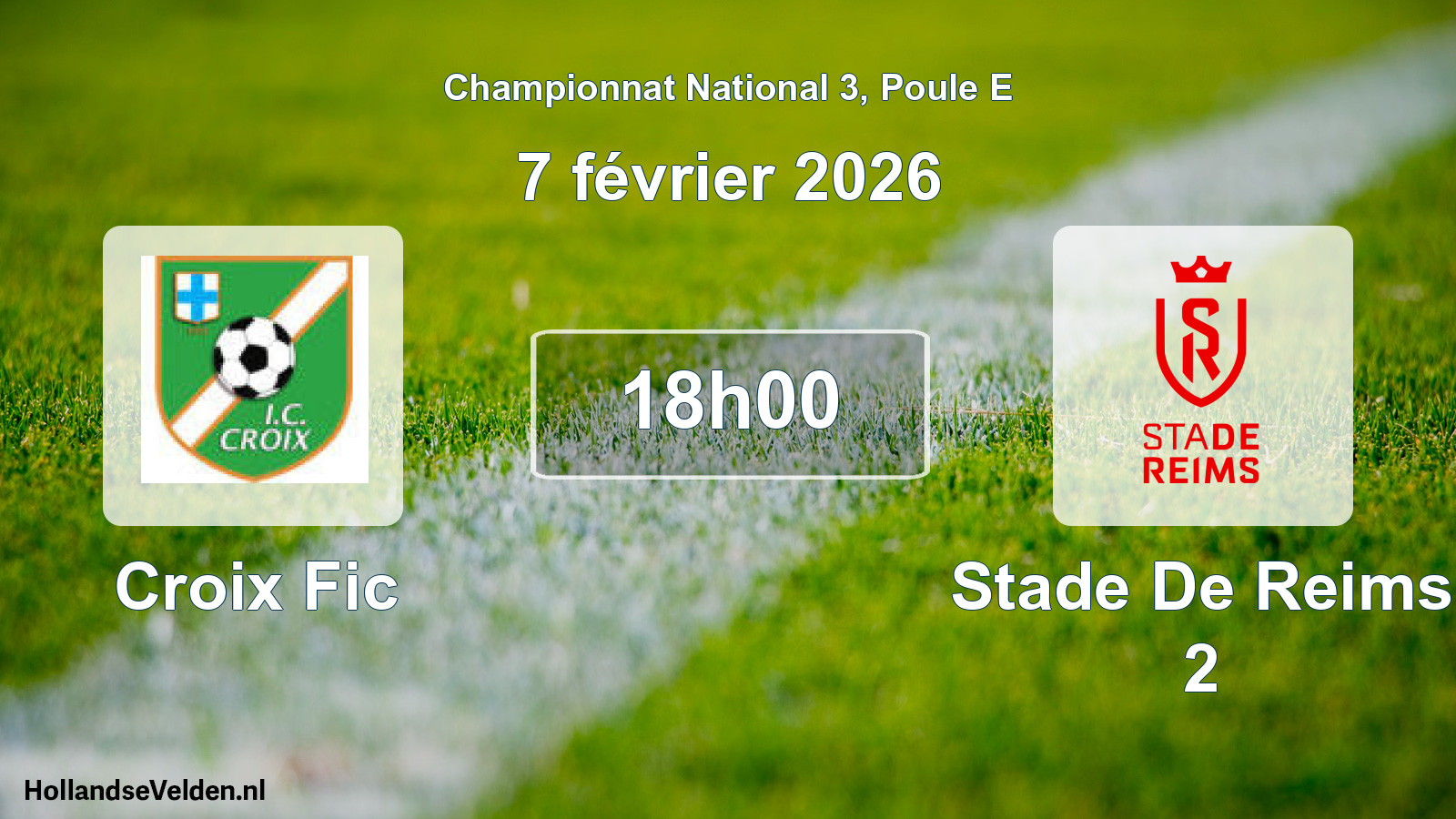 Geplande wedstrijd: Croix Fic - Stade De Reims 2 (7 février 2026)