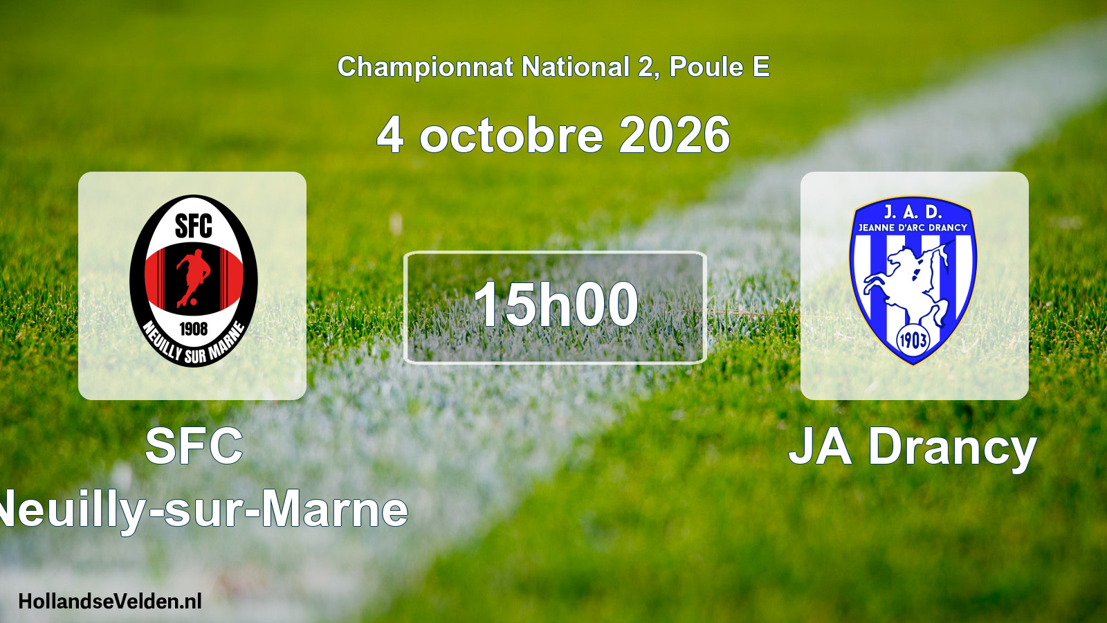 Scheduled Match: SFC Neuilly-sur-Marne - JA Drancy (4 October 2026)