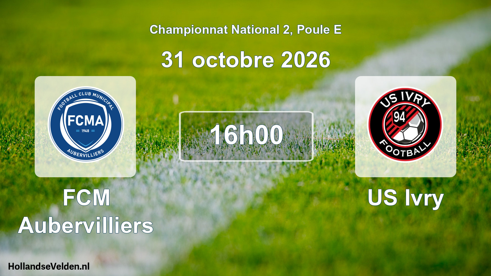 Scheduled Match: FCM Aubervilliers - US Ivry (31 October 2026)