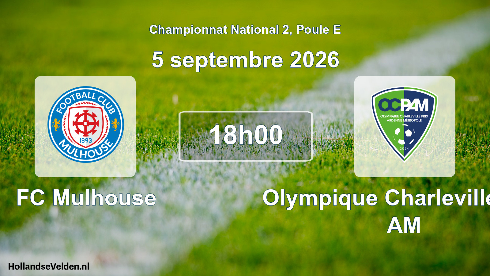 Geplande wedstrijd: FC Mulhouse - Olympique Charleville Prix AM (5 september 2026)