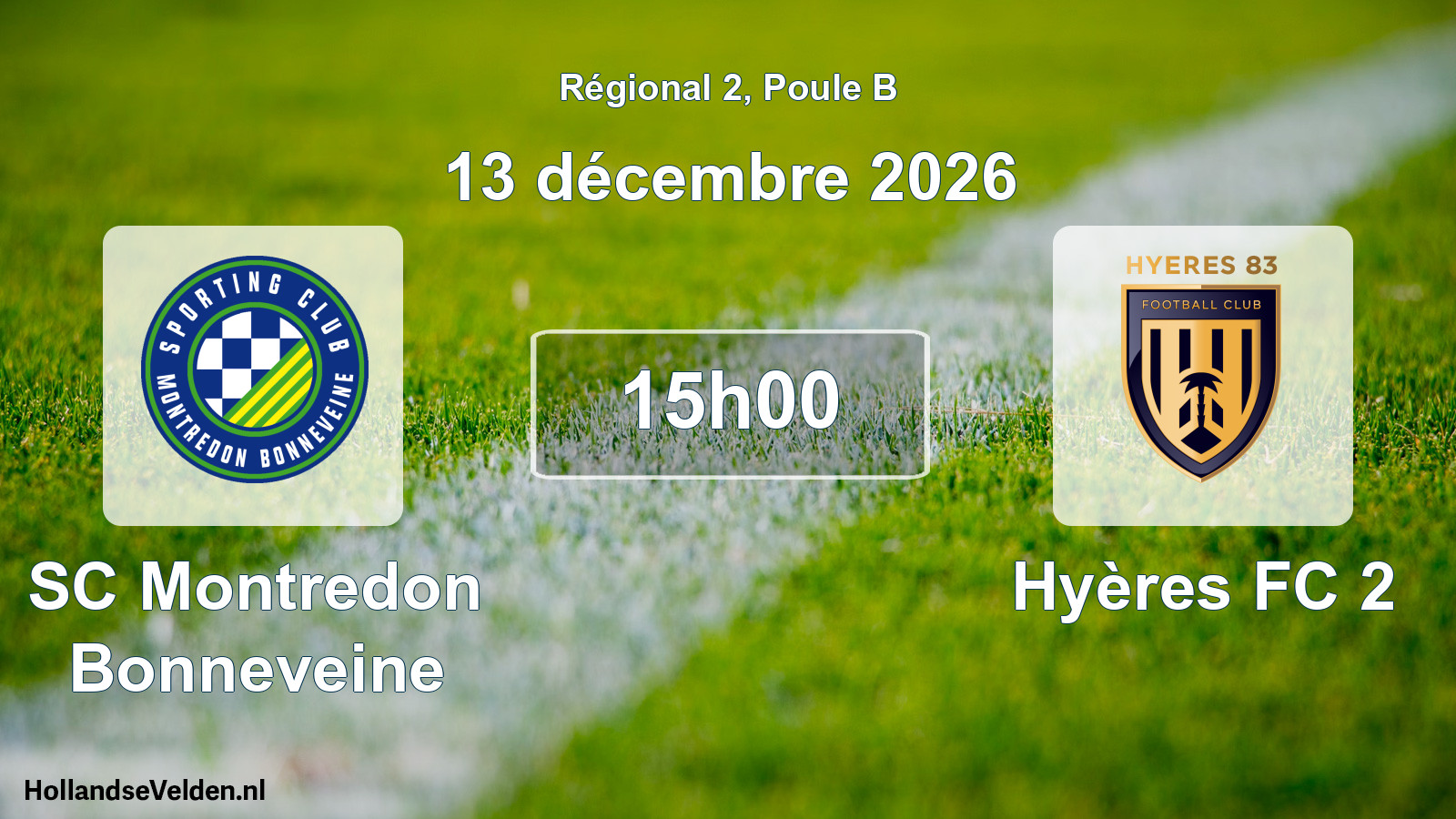 Scheduled Match: SC Montredon Bonneveine - Hyères FC 2 (13 December 2026)