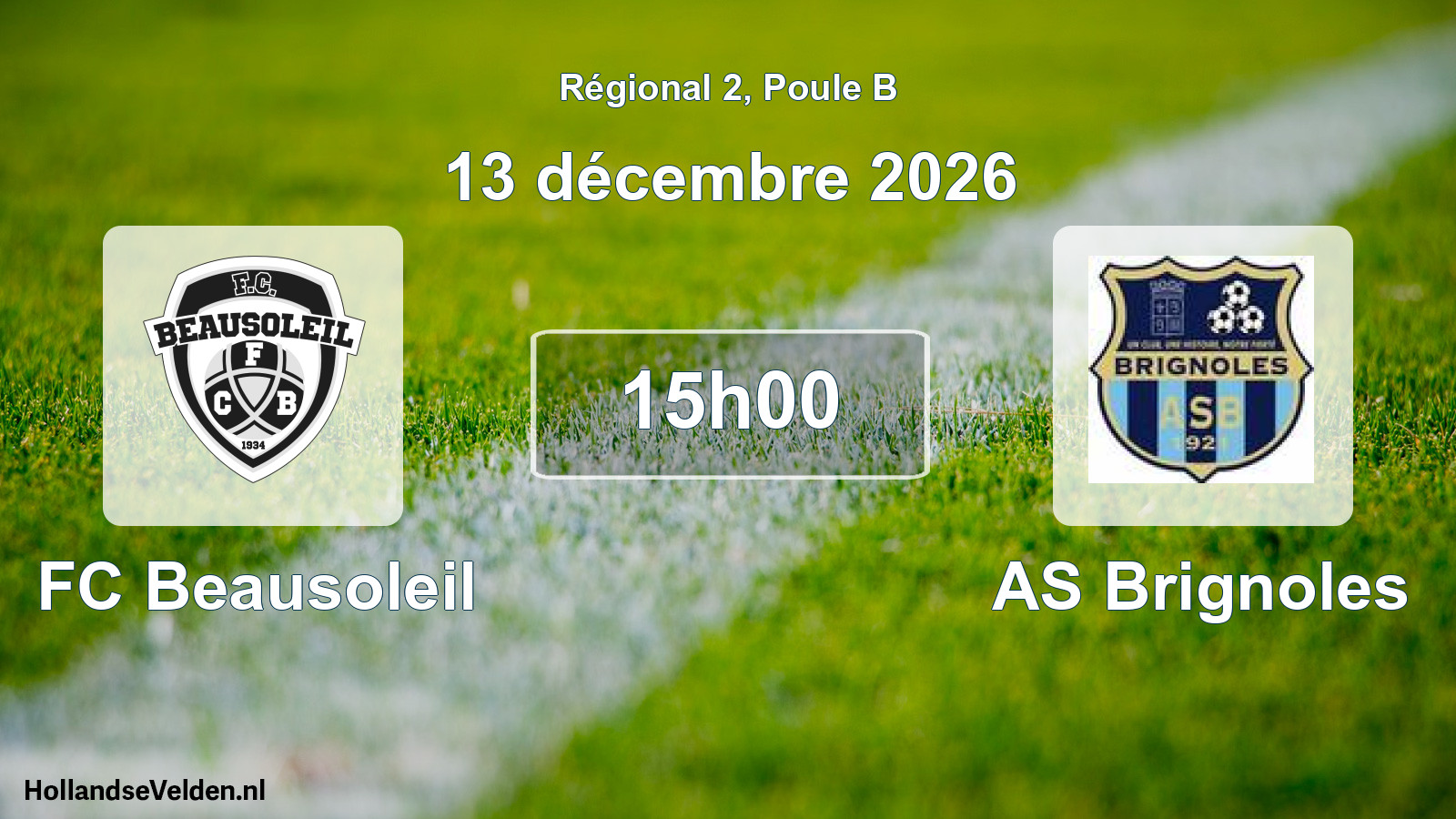 Scheduled Match: FC Beausoleil - AS Brignoles (13 December 2026)