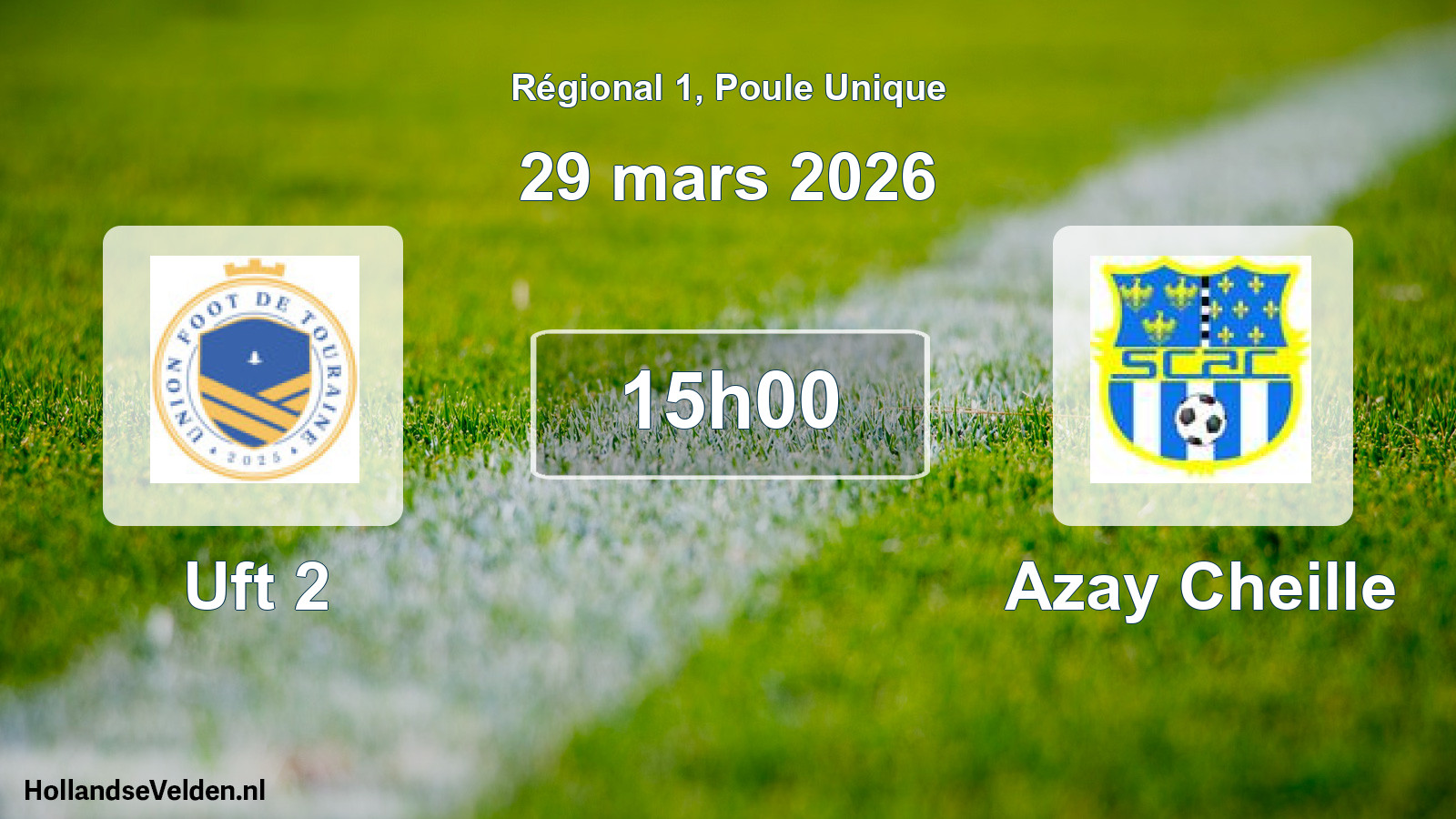 Geplande wedstrijd: Uft 2 - Azay Cheille (29 mars 2026)