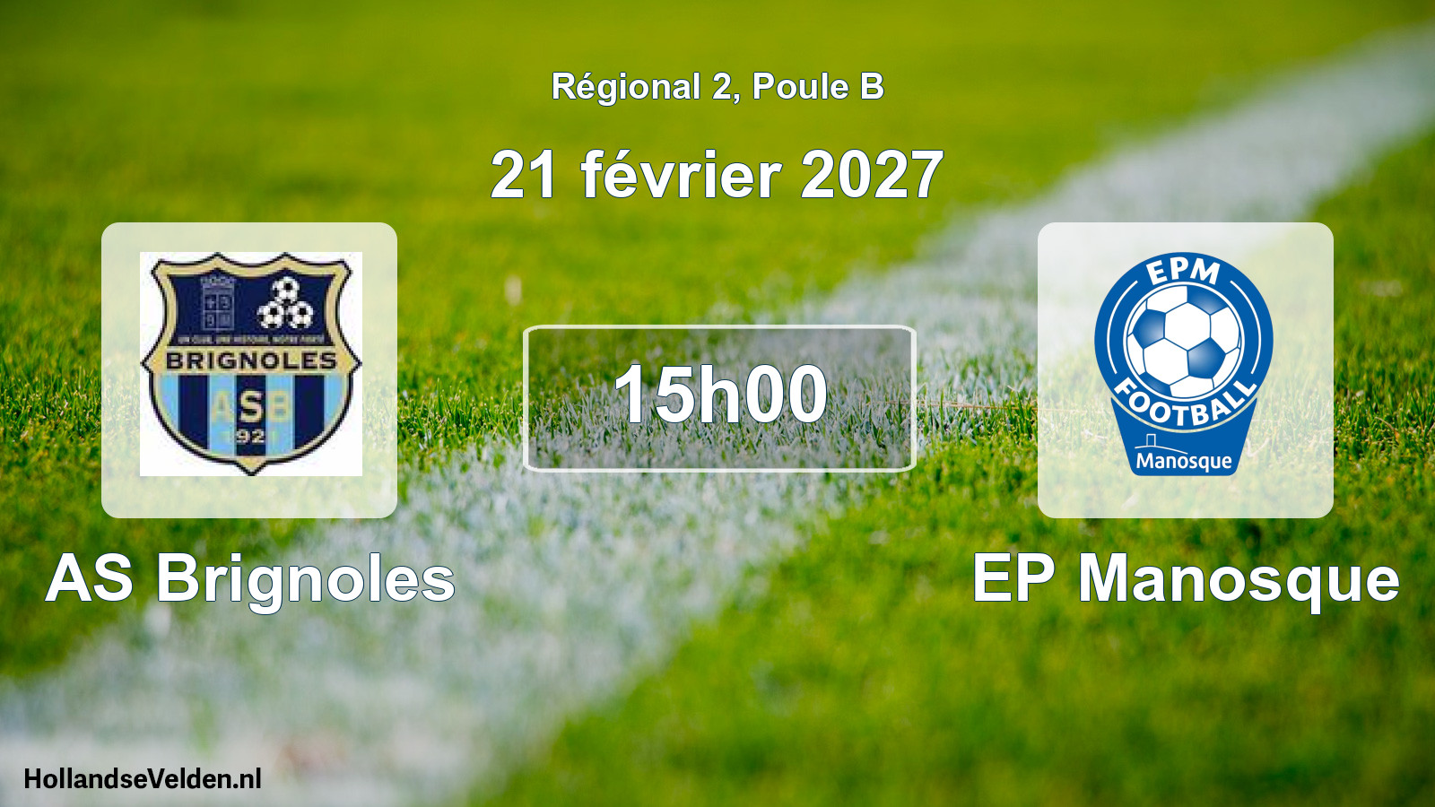 Match programmé: AS Brignoles - EP Manosque (21 février 2027)
