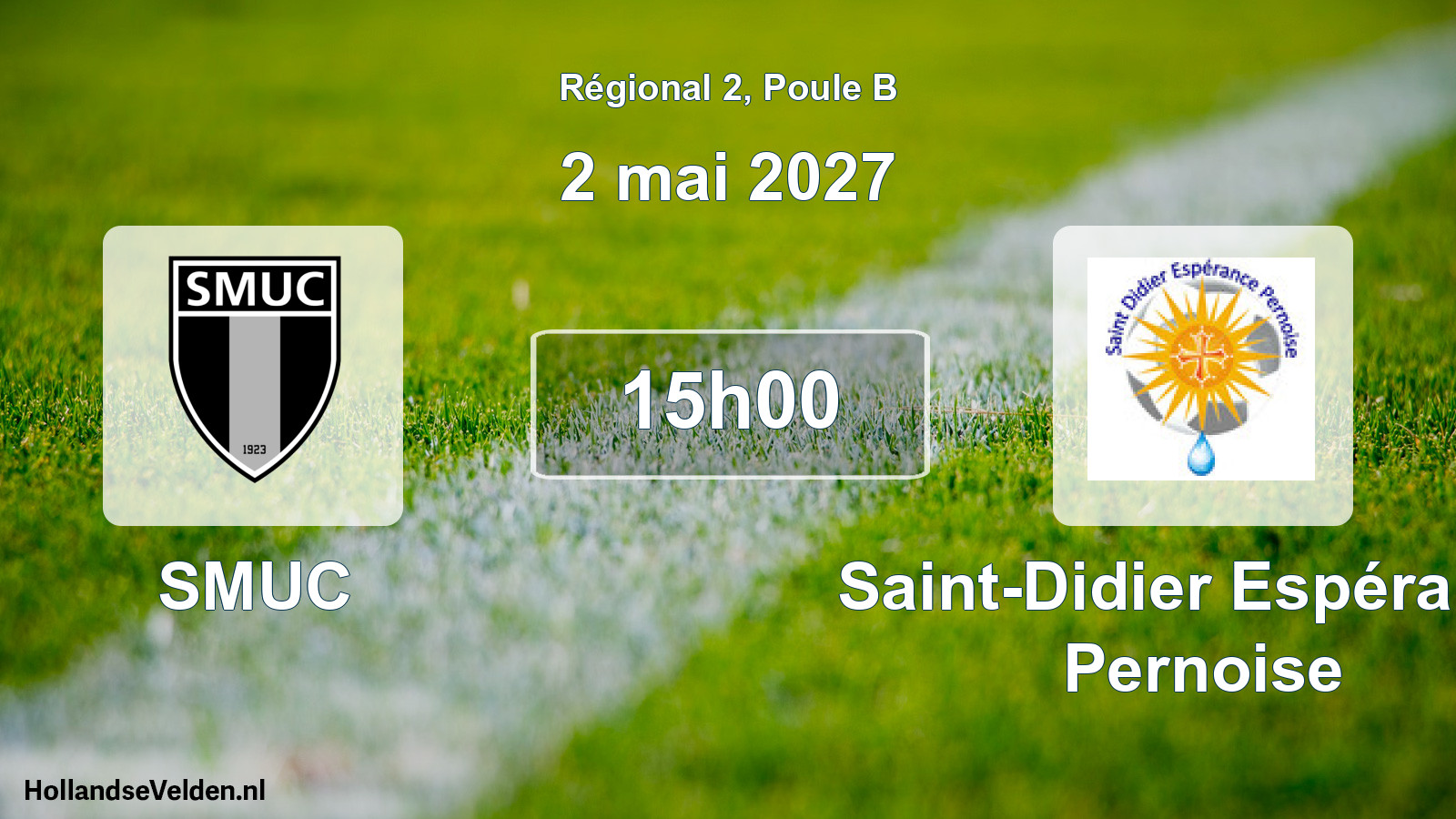 Match programmé: SMUC - Saint-Didier Espérance Pernoise (2 mai 2027)