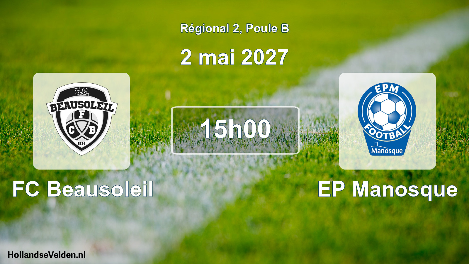 Match programmé: FC Beausoleil - EP Manosque (2 mai 2027)