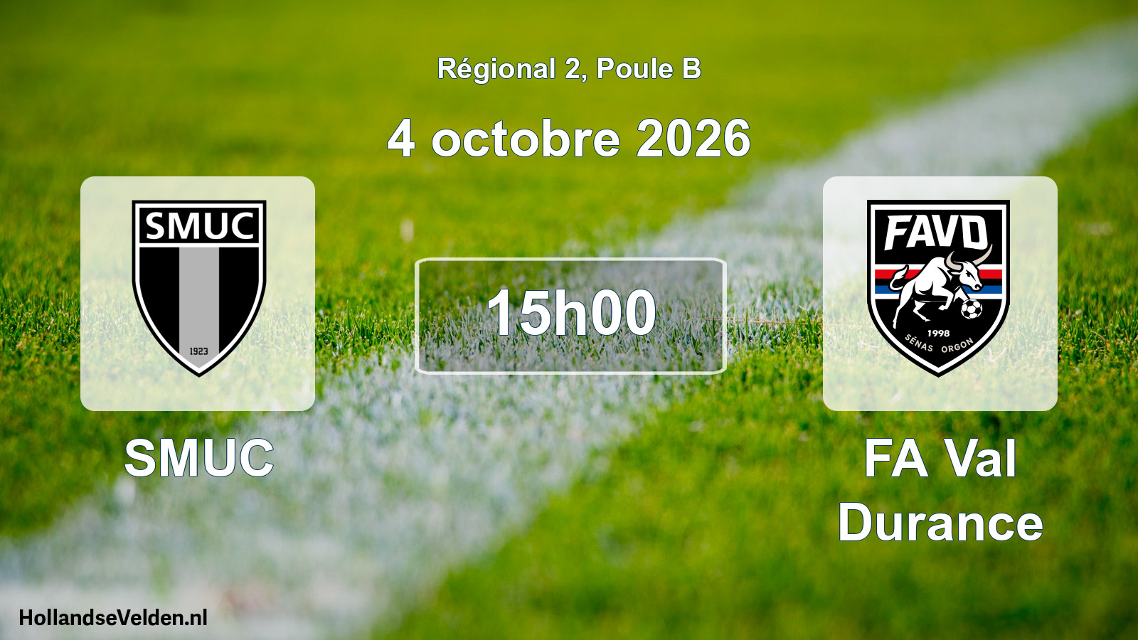 Scheduled Match: SMUC - FA Val Durance (4 October 2026)