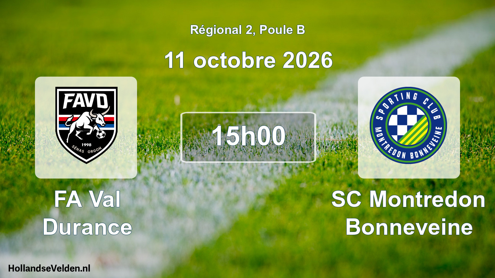 Scheduled Match: FA Val Durance - SC Montredon Bonneveine (11 October 2026)