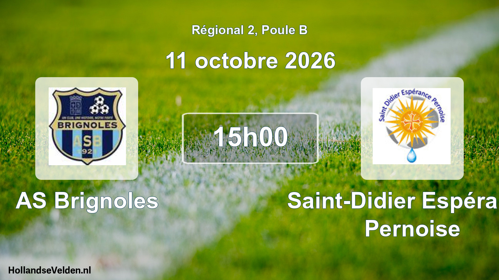 Match programmé: AS Brignoles - Saint-Didier Espérance Pernoise (11 octobre 2026)