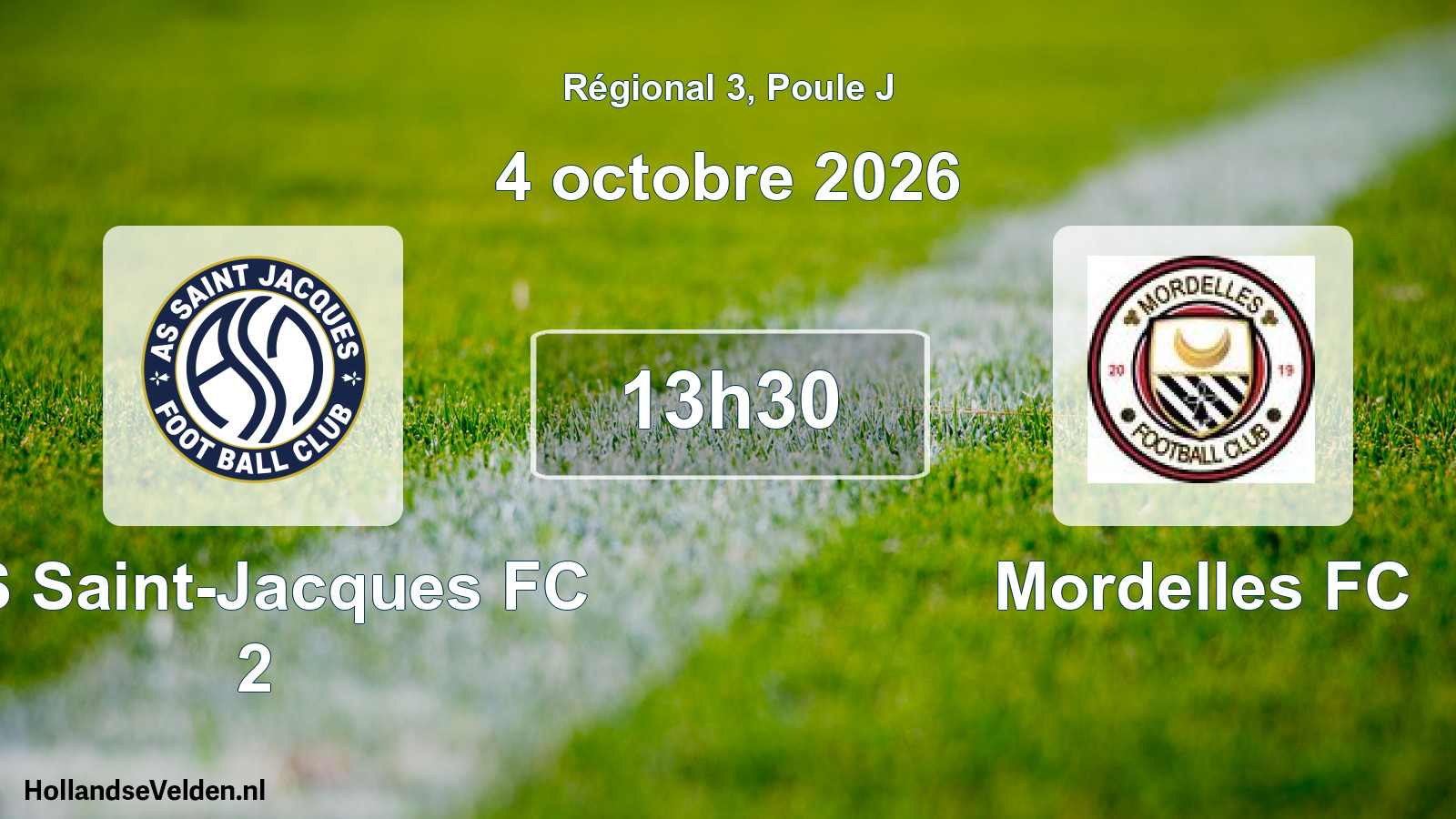 Geplande wedstrijd: AS Saint-Jacques FC 2 - Mordelles FC (4 oktober 2026)