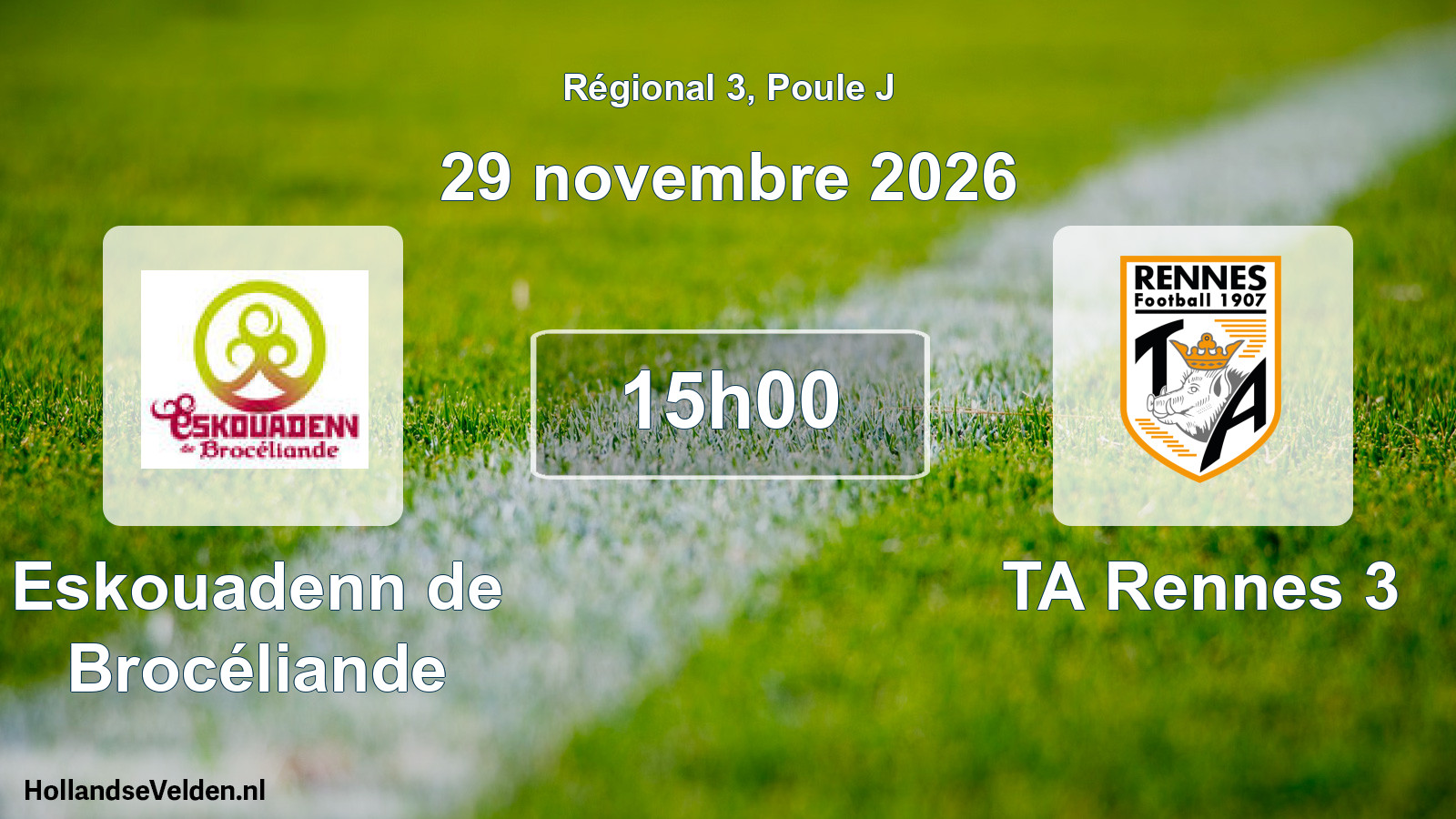 Scheduled Match: Eskouadenn de Brocéliande - TA Rennes 3 (29 November 2026)