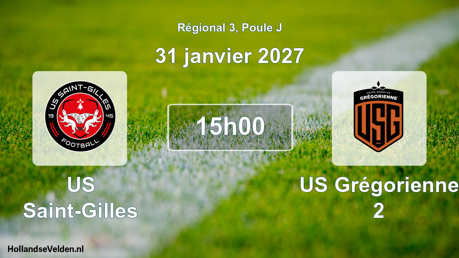 Scheduled Match: US Saint-Gilles - US Grégorienne 2 (31 January 2027)