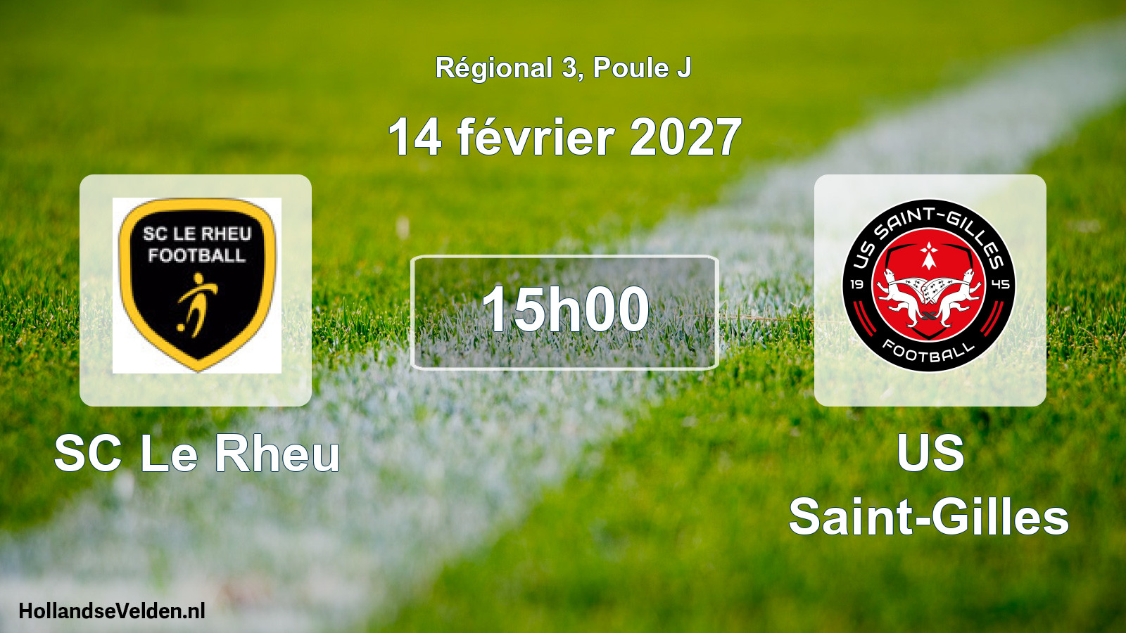 Geplande wedstrijd: SC Le Rheu - US Saint-Gilles (14 februari 2027)