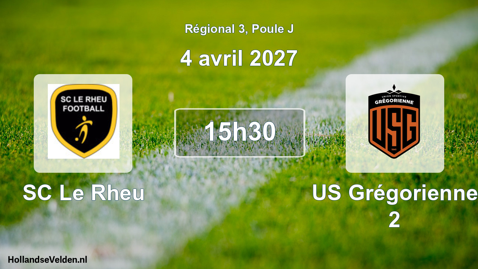 Match programmé: SC Le Rheu - US Grégorienne 2 (4 avril 2027)
