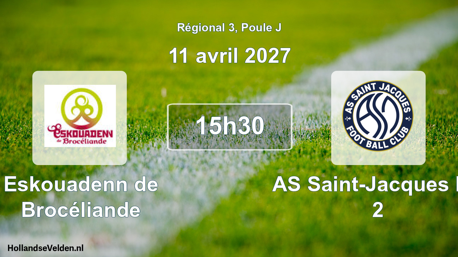 Match programmé: Eskouadenn de Brocéliande - AS Saint-Jacques FC 2 (11 avril 2027)
