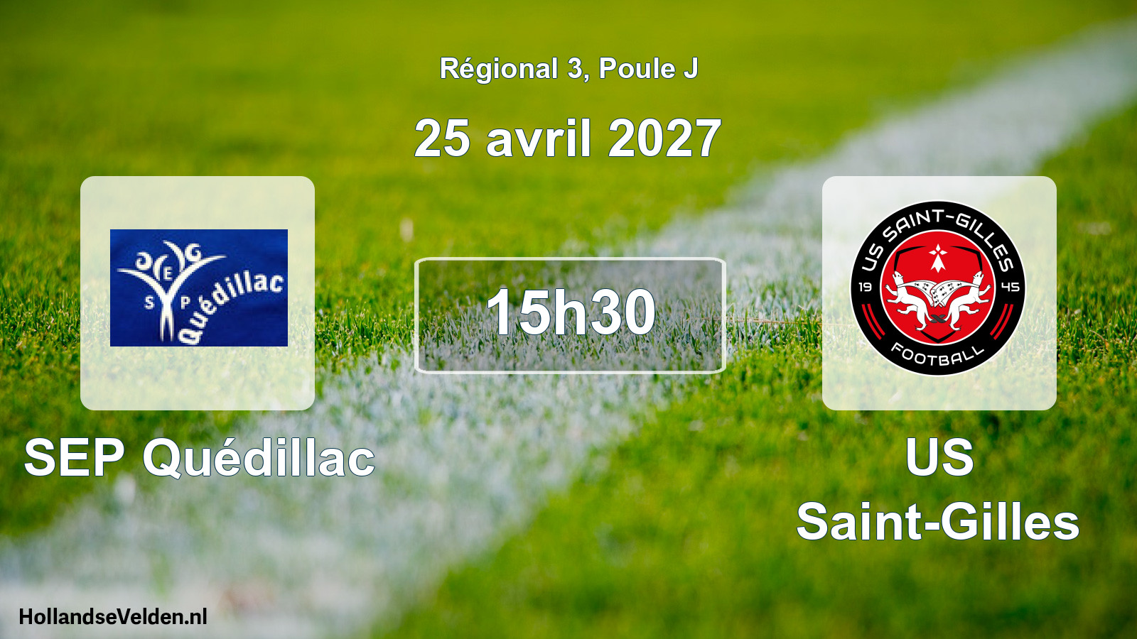 Scheduled Match: SEP Quédillac - US Saint-Gilles (25 April 2027)