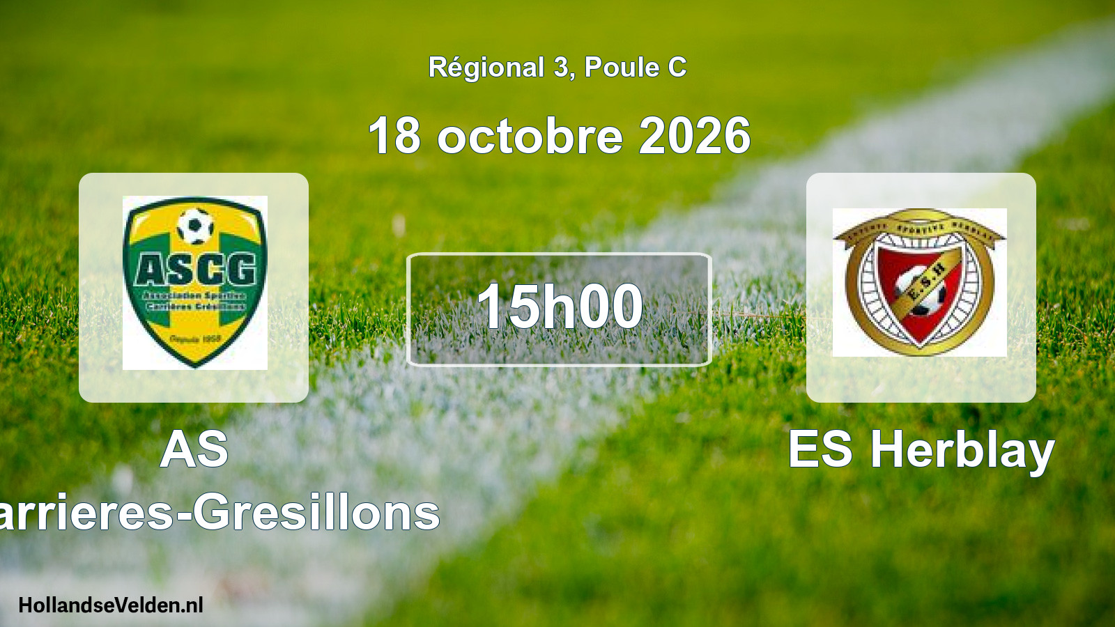 Scheduled Match: AS Carrieres-Gresillons - ES Herblay (18 October 2026)
