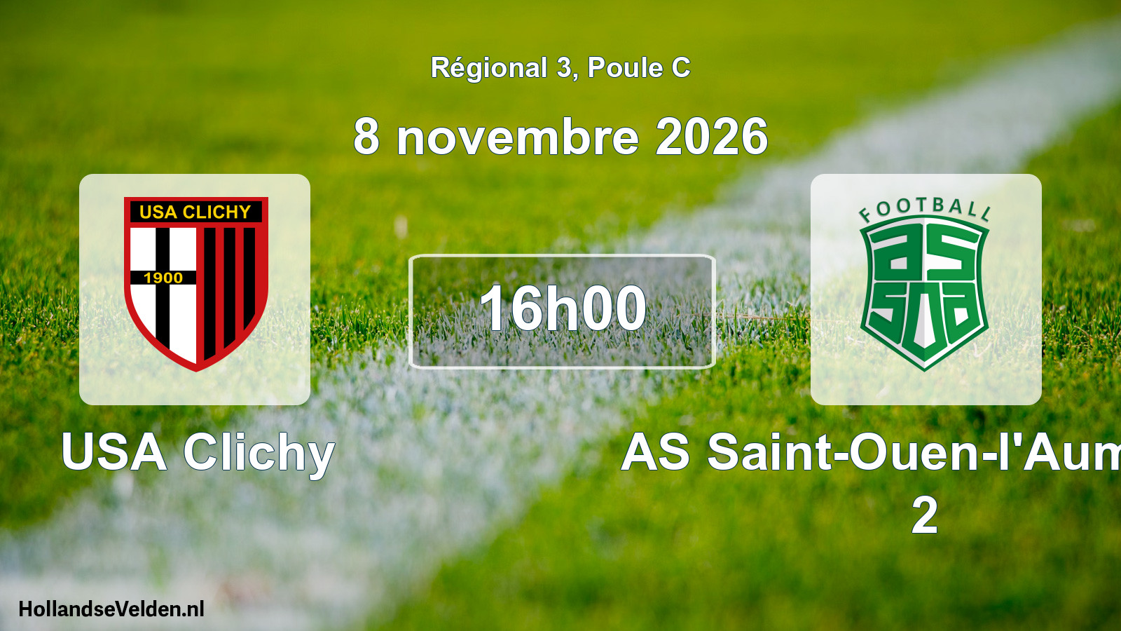 Scheduled Match: USA Clichy - AS Saint-Ouen-l'Aumône 2 (8 November 2026)