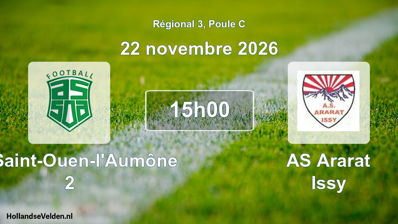 Scheduled Match: AS Saint-Ouen-l'Aumône 2 - AS Ararat Issy (22 November 2026)
